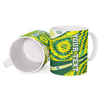 Personalised Australia Swimming Athlete Ceramic Mug Aboriginal Pattern Freestyle Swimmer Patriotic
