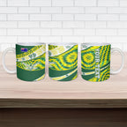Personalised Australia Swimming Athlete Ceramic Mug Aboriginal Pattern Freestyle Swimmer Patriotic