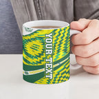 Personalised Australia Swimming Athlete Ceramic Mug Aboriginal Pattern Freestyle Swimmer Patriotic