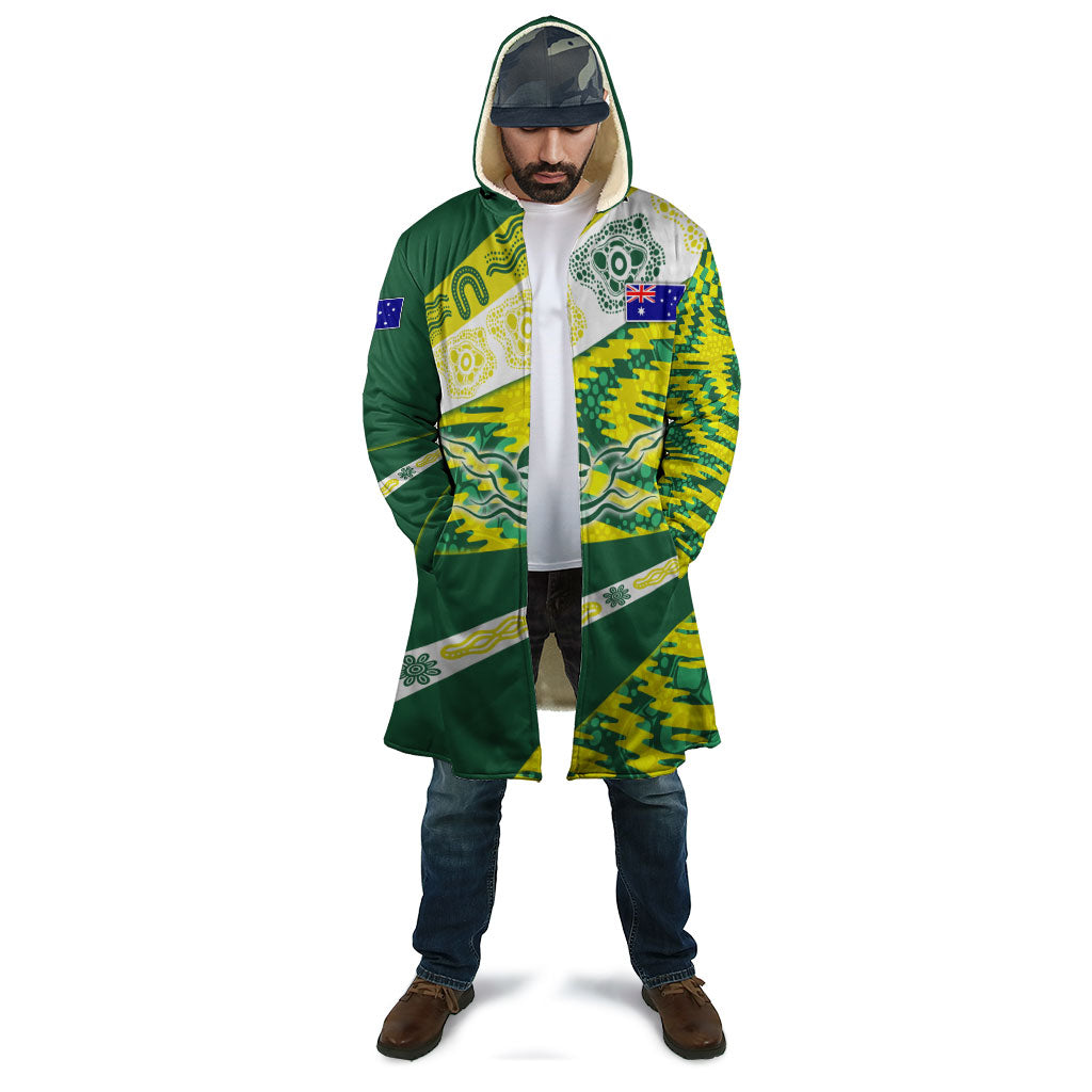 Personalised Australia Swimming Athlete Cloak Aboriginal Pattern Freestyle Swimmer Patriotic