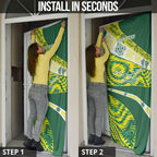 Personalised Australia Swimming Athlete Door Cover Aboriginal Pattern Freestyle Swimmer Patriotic