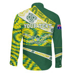 Personalised Australia Swimming Athlete Family Matching Puletasi and Hawaiian Shirt Aboriginal Pattern Freestyle Swimmer Patriotic