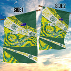 Personalised Australia Swimming Athlete Garden Flag Aboriginal Pattern Freestyle Swimmer Patriotic