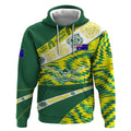 Personalised Australia Swimming Athlete Hoodie Aboriginal Pattern Freestyle Swimmer Patriotic