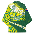 Personalised Australia Swimming Athlete Kimono Aboriginal Pattern Freestyle Swimmer Patriotic