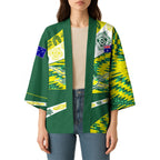 Personalised Australia Swimming Athlete Kimono Aboriginal Pattern Freestyle Swimmer Patriotic