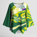 Personalised Australia Swimming Athlete Kimono Sleeve Blouse Aboriginal Pattern Freestyle Swimmer Patriotic