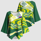 Personalised Australia Swimming Athlete Kimono Sleeve Blouse Aboriginal Pattern Freestyle Swimmer Patriotic