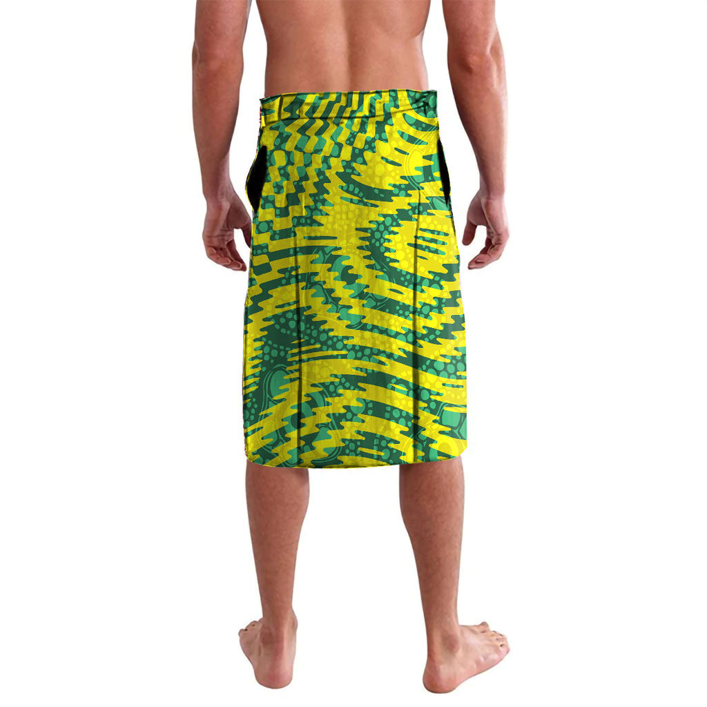 Personalised Australia Swimming Athlete Lavalava Aboriginal Pattern Freestyle Swimmer Patriotic