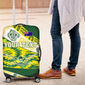 Personalised Australia Swimming Athlete Luggage Cover Aboriginal Pattern Freestyle Swimmer Patriotic