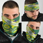 Personalised Australia Swimming Athlete Neck Gaiter Aboriginal Pattern Freestyle Swimmer Patriotic