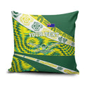 Personalised Australia Swimming Athlete Pillow Cover Aboriginal Pattern Freestyle Swimmer Patriotic