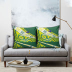 Personalised Australia Swimming Athlete Pillow Cover Aboriginal Pattern Freestyle Swimmer Patriotic