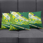 Personalised Australia Swimming Athlete Pillow Cover Aboriginal Pattern Freestyle Swimmer Patriotic