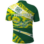 Personalised Australia Swimming Athlete Polo Shirt Aboriginal Pattern Freestyle Swimmer Patriotic