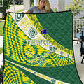 Personalised Australia Swimming Athlete Quilt Aboriginal Pattern Freestyle Swimmer Patriotic