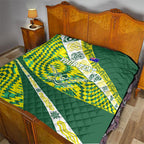 Personalised Australia Swimming Athlete Quilt Aboriginal Pattern Freestyle Swimmer Patriotic