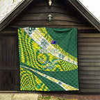 Personalised Australia Swimming Athlete Quilt Aboriginal Pattern Freestyle Swimmer Patriotic