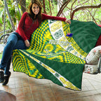 Personalised Australia Swimming Athlete Quilt Aboriginal Pattern Freestyle Swimmer Patriotic