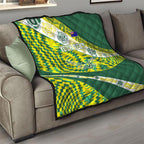 Personalised Australia Swimming Athlete Quilt Aboriginal Pattern Freestyle Swimmer Patriotic
