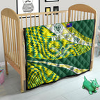 Personalised Australia Swimming Athlete Quilt Aboriginal Pattern Freestyle Swimmer Patriotic