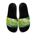 Personalised Australia Swimming Athlete Slide Sandals Aboriginal Pattern Freestyle Swimmer Patriotic