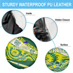 Personalised Australia Swimming Athlete Spare Tire Cover Aboriginal Pattern Freestyle Swimmer Patriotic