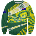 Personalised Australia Swimming Athlete Sweatshirt Aboriginal Pattern Freestyle Swimmer Patriotic