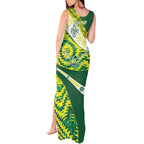 Personalised Australia Swimming Athlete Tank Maxi Dress Aboriginal Pattern Freestyle Swimmer Patriotic