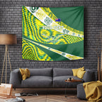 Personalised Australia Swimming Athlete Tapestry Aboriginal Pattern Freestyle Swimmer Patriotic