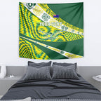 Personalised Australia Swimming Athlete Tapestry Aboriginal Pattern Freestyle Swimmer Patriotic
