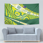 Personalised Australia Swimming Athlete Tapestry Aboriginal Pattern Freestyle Swimmer Patriotic