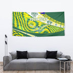 Personalised Australia Swimming Athlete Tapestry Aboriginal Pattern Freestyle Swimmer Patriotic