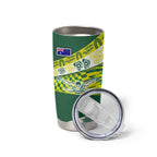 Personalised Australia Swimming Athlete Tumbler Cup Aboriginal Pattern Freestyle Swimmer Patriotic