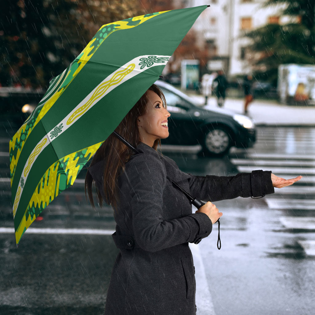 Personalised Australia Swimming Athlete Umbrella Aboriginal Pattern Freestyle Swimmer Patriotic