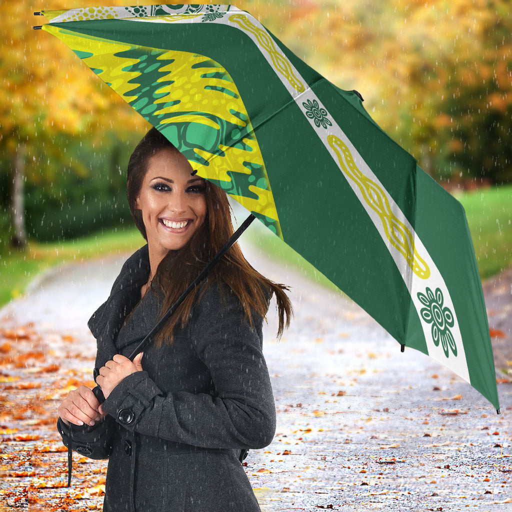 Personalised Australia Swimming Athlete Umbrella Aboriginal Pattern Freestyle Swimmer Patriotic