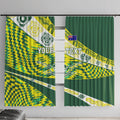 Personalised Australia Swimming Athlete Window Curtain Aboriginal Pattern Freestyle Swimmer Patriotic
