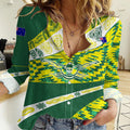 Personalised Australia Swimming Athlete Women Casual Shirt Aboriginal Pattern Freestyle Swimmer Patriotic