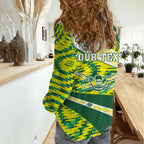 Personalised Australia Swimming Athlete Women Casual Shirt Aboriginal Pattern Freestyle Swimmer Patriotic