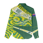 Personalised Australia Swimming Athlete Women Casual Shirt Aboriginal Pattern Freestyle Swimmer Patriotic