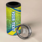 Personalized Australia Water Polo Swimmer 4 in 1 Can Cooler Tumbler Dynamic Swimmer With Wave Pattern And National Colors