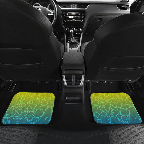 Personalized Australia Water Polo Swimmer Car Mats Dynamic Swimmer With Wave Pattern And National Colors
