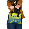 Personalized Australia Water Polo Swimmer Shoulder Handbag Dynamic Swimmer With Wave Pattern And National Colors