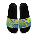 Personalized Australia Water Polo Swimmer Slide Sandals Dynamic Swimmer With Wave Pattern And National Colors