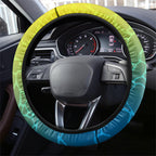 Australia Water Polo Swimmer Steering Wheel Cover Dynamic Swimmer With Wave Pattern And National Colors