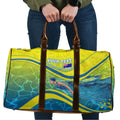 Personalized Australia Water Polo Swimmer Travel Bag Dynamic Swimmer With Wave Pattern And National Colors
