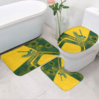 Personalized Australia Swimming Athlete Bathroom Set Bold Swimmer Silhouette With Indigenous Pattern Accents