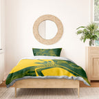 Personalized Australia Swimming Athlete Bedding Set Bold Swimmer Silhouette With Indigenous Pattern Accents