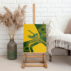Personalized Australia Swimming Athlete Canvas Wall Art Bold Swimmer Silhouette With Indigenous Pattern Accents