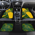 Personalized Australia Swimming Athlete Car Mats Bold Swimmer Silhouette With Indigenous Pattern Accents
